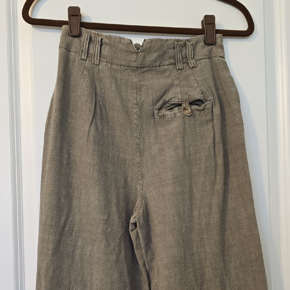 Free People Calla Linen Blend Pleated Trouser Pants. Size 0 - Picture 10 of 16